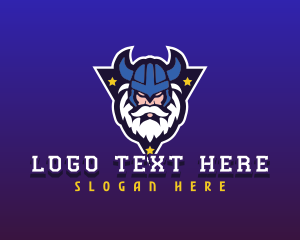 Viking Warrior - Viking Fighter Gaming logo design