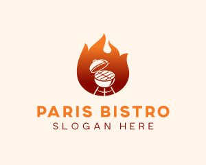 Flame Grill Barbecue logo design