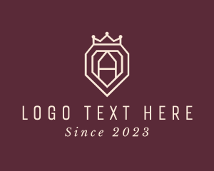 Letter A - Crown Shield Royalty logo design