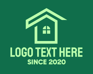 Dorm - Green Real Estate Home logo design