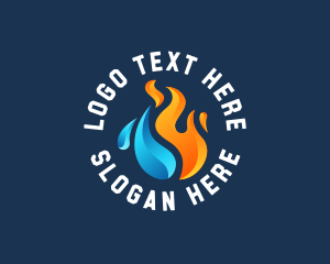 Heat - Thermal Fire Ice logo design
