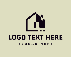 Neighborhood - Abstract House Realty logo design