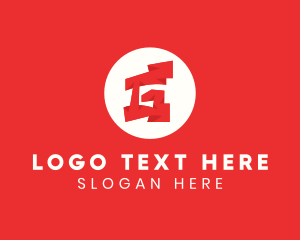 Record Label - Geometric Cubist Letter G logo design