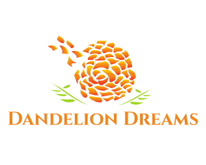 Dandelion - Marigold Flower Beauty Cosmetics logo design