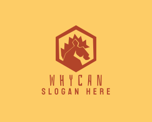 Mule - Creative Wild Horse Hexagon logo design