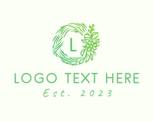 Green - Floral Tropical Resort logo design