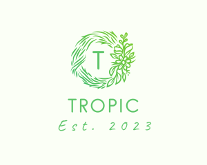 Floral Tropical Resort logo design