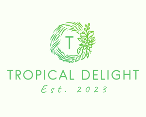 Floral Tropical Resort logo design