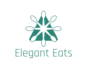 Dinnerware - Green Spoon Triangle Restaurant logo design