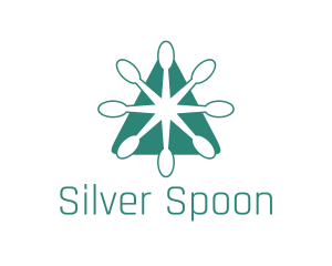 Green Spoon Triangle Restaurant logo design