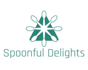 Green Spoon Triangle Restaurant logo design