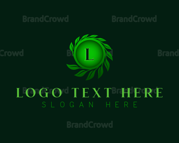 Nature Wreath Leaves Logo