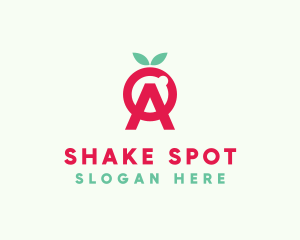 Shake - Pink Letter A Berry logo design