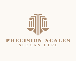 Justice Scale Prosecutor logo design