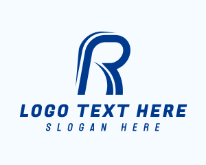 Race Track - Automotive Race Letter R logo design