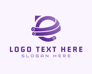 Purple E Tech logo design