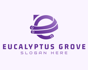 Purple E Tech logo design