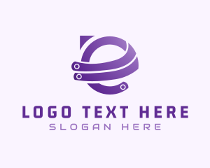 Blue And Purple - Purple E Tech logo design