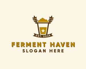 Fermentation - Star Barley Beer Pub logo design