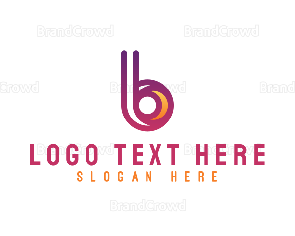 Modern Gradient Company Letter B Logo