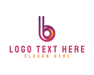 Media - Modern Gradient Company Letter B logo design