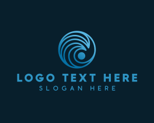 Water Current - Ocean Wave Surf logo design