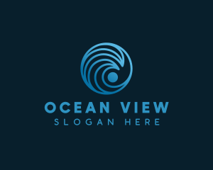 Ocean Wave Surf logo design