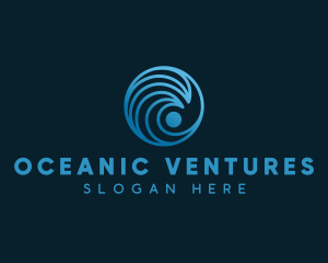 Ocean Wave Surf logo design