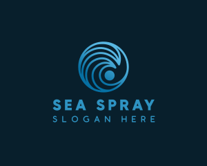 Ocean Wave Surf logo design