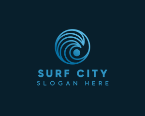 Ocean Wave Surf logo design