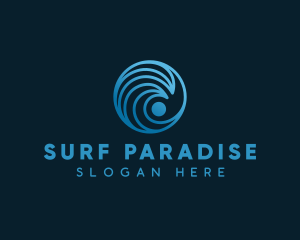 Ocean Wave Surf logo design