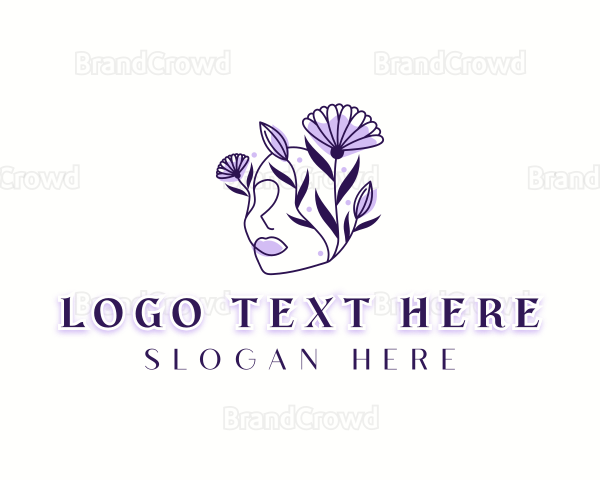 Floral Woman Skincare Logo