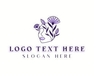 Florist - Floral Woman Skincare logo design