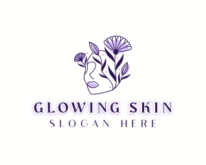 Floral Woman Skincare logo design