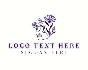 Floral Woman Skincare Logo