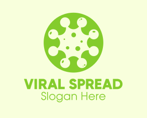 Infection - Green Virus Particle logo design