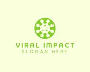 Outbreak - Germ Virus Particle logo design
