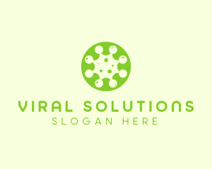 Virology - Germ Virus Particle logo design