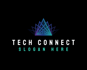 Premium Tech Pyramid Logo