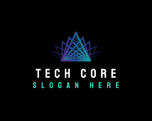 Premium Tech Pyramid logo design