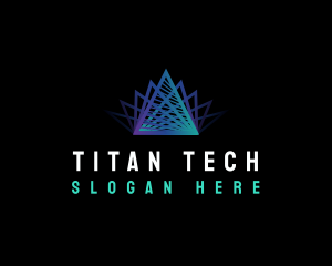 Premium Tech Pyramid logo design