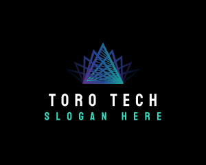 Premium Tech Pyramid logo design