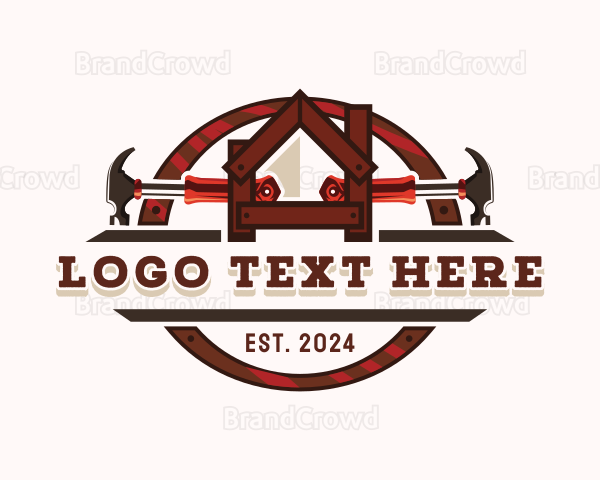 Hammer Carpentry Contractor Logo