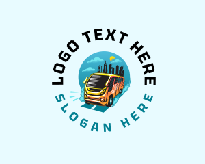 Tourism - Shuttle Bus Transportation logo design