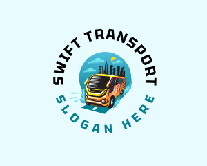 Shuttle Bus Transportation logo design