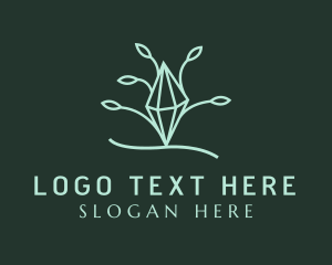 Leaves - Luxe Diamond Nature logo design