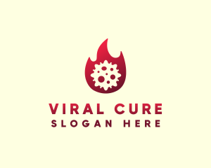 Disease - Flame Virus Bacteria logo design