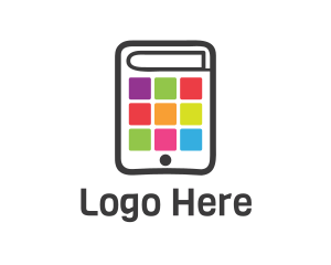 Computer - Mobile Application Book logo design