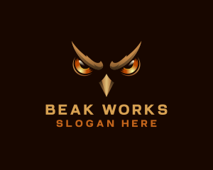 Owl Eyes Beak logo design