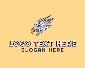 Silver - Geometrics Falcon Bird logo design